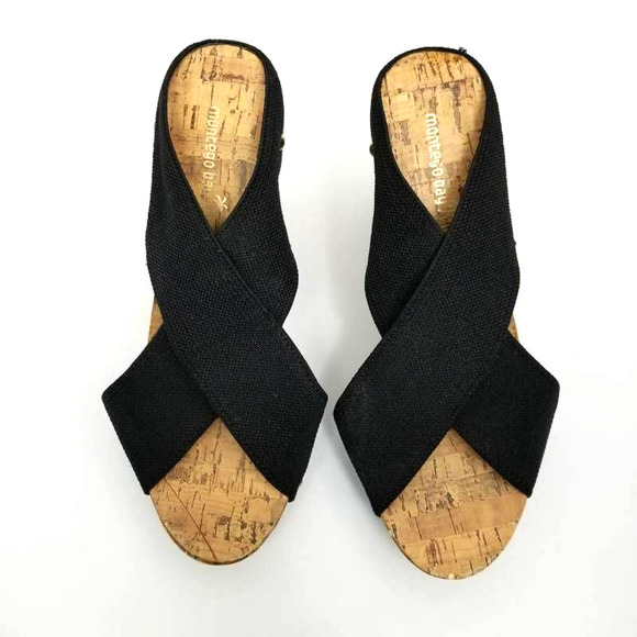 Montego Bay Club Slide Studded Sandals Black Sz 8 - Picture 3 of 12